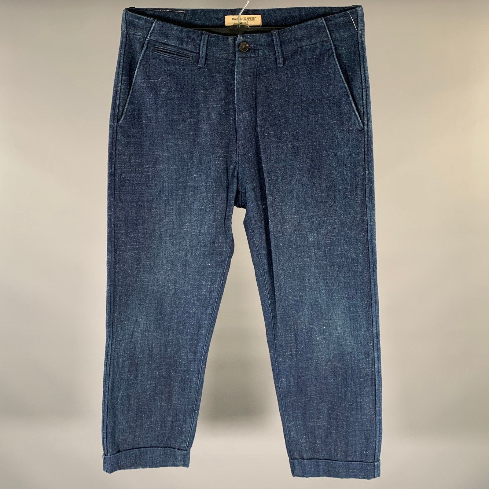 Made & Crafted Size 31 Navy Heather Button Fly Casual Pants
